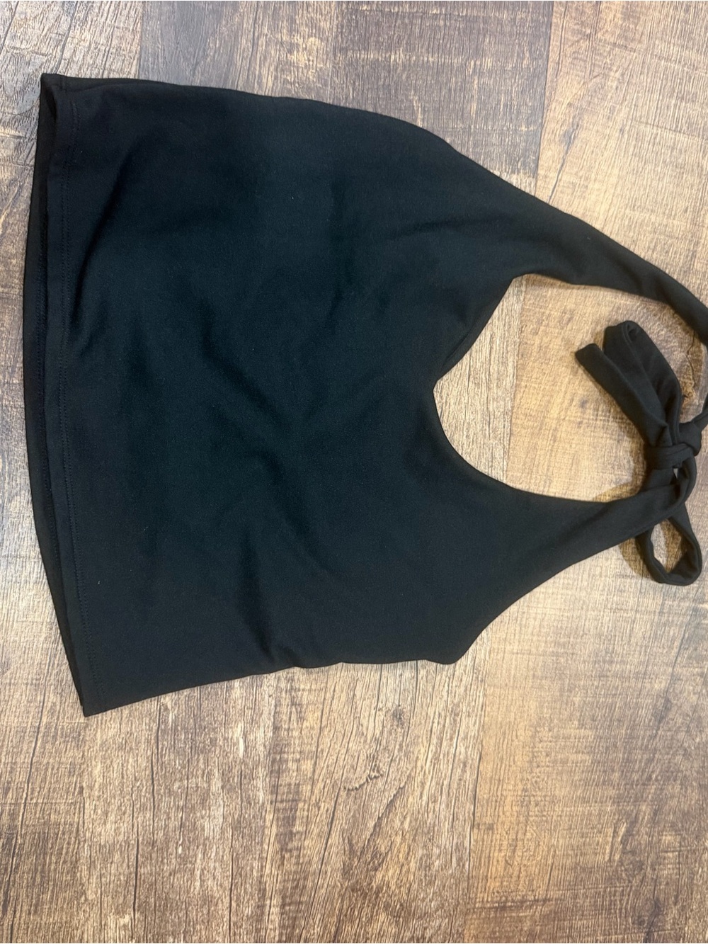 Hollister Black Halter Tie Crop Top